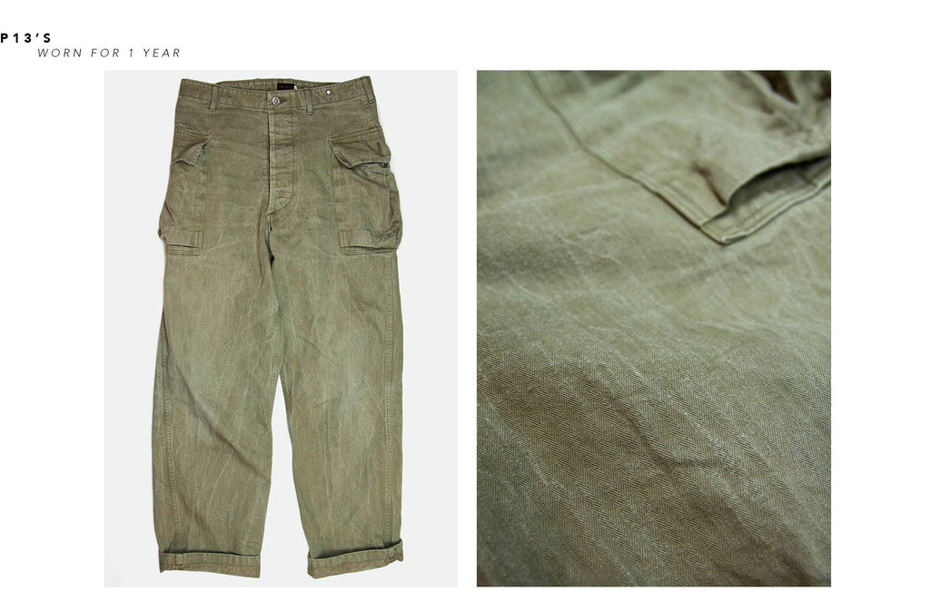 Bryceland's Styling, Worn & Aged, P13's Trousers, HBT, Cargo Pants