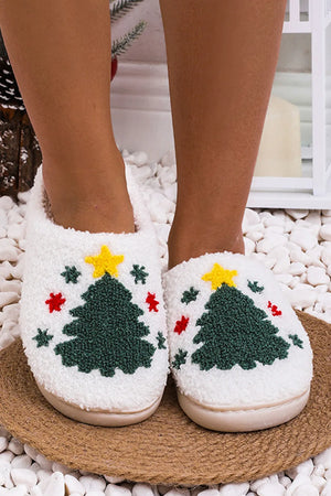 Christmas Tree Cutton Slippers - Luma34 Boutique 