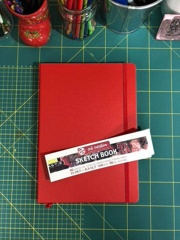 art creation sketchbook a4 in red