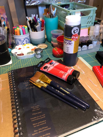 art supplies from the works