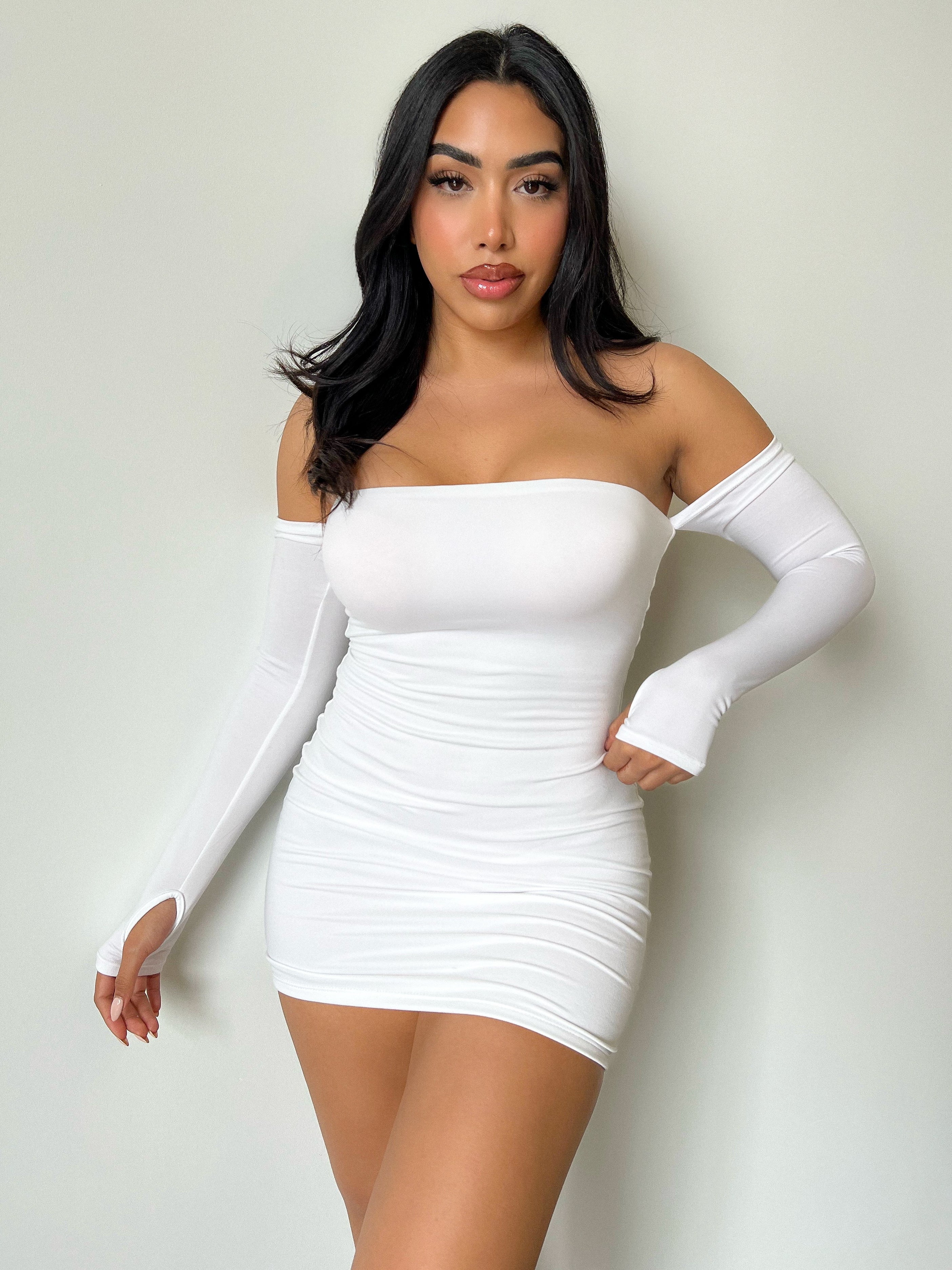 uberørt kød ros Brookelle Off The Shoulder Dress (Off White) - Laura's Boutique, Inc