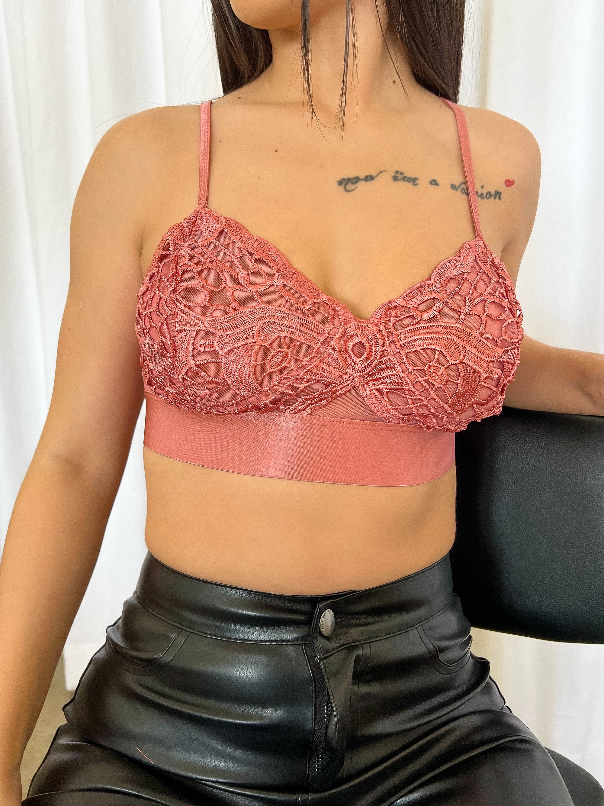 Avery Bralette (Red)