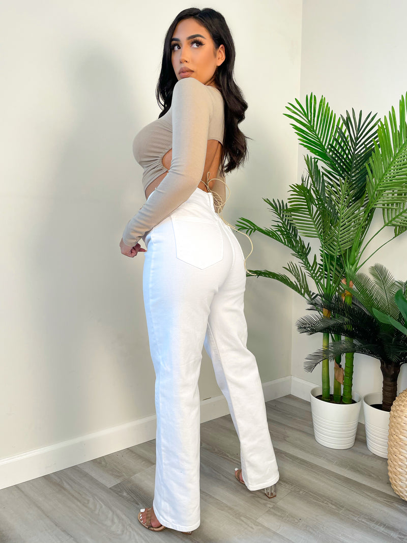 Adrianna Jeans (White) - Laura's Boutique, Inc
