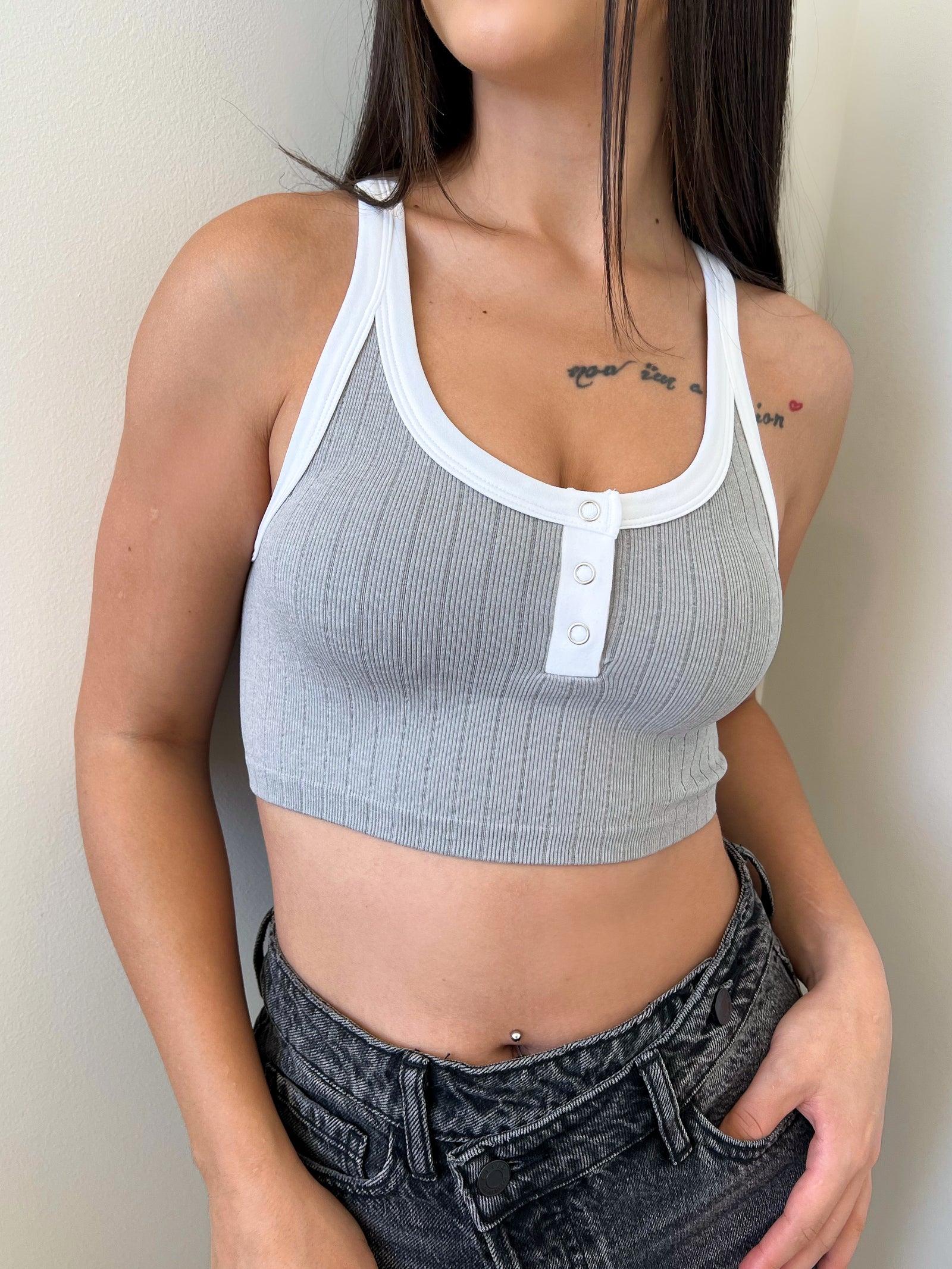 Marley Tube Top (H. Grey) - Laura's Boutique, Inc