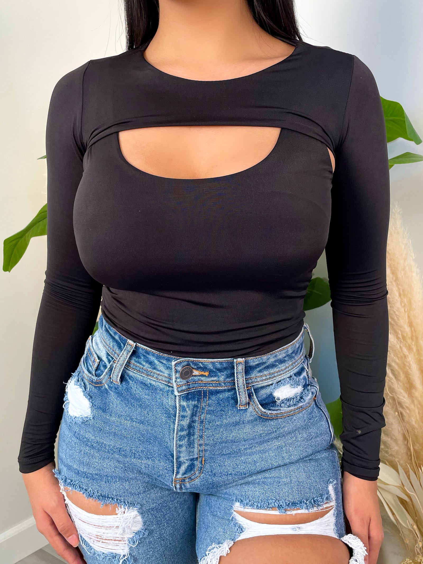 Shaylee Bodysuit (Black) - Laura's Boutique, Inc