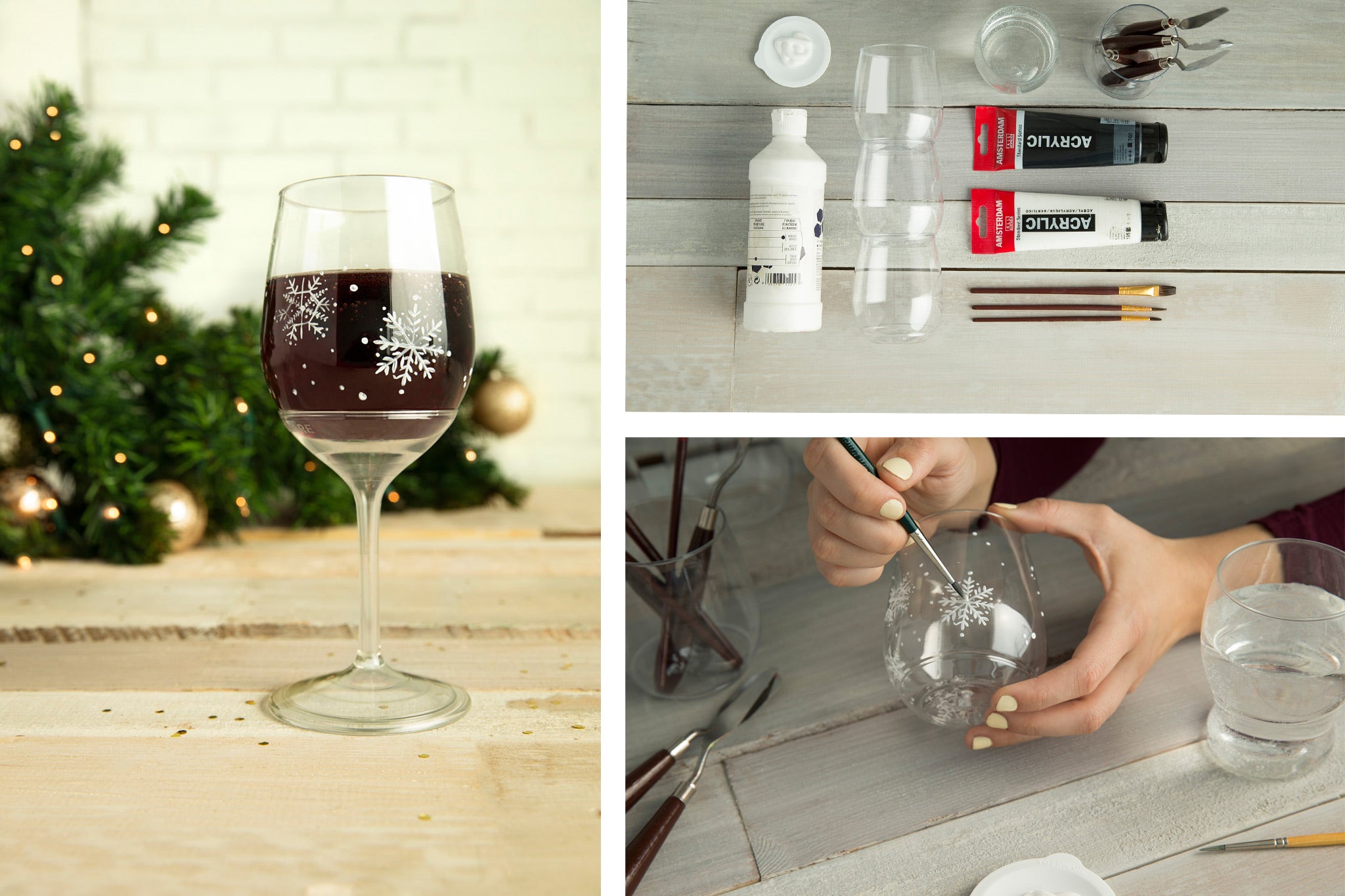 How to Paint Wine Glasses for Christmas