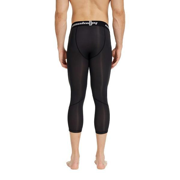 COOLOMG - Compression Running 3/4 Tights Capri Pants Leggings Quick Dry ...