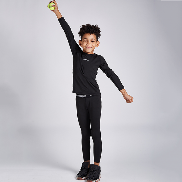 boys black compression pants