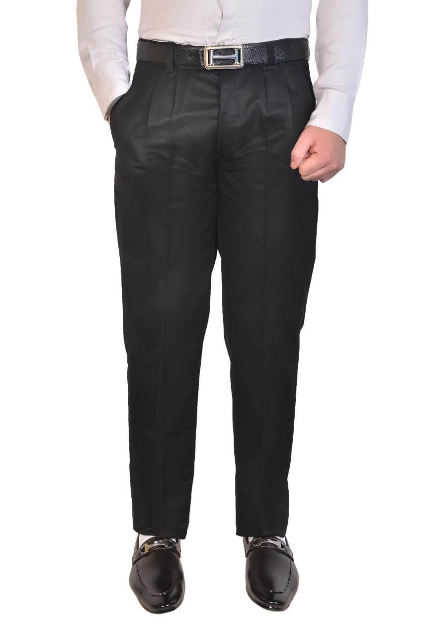 Lycra Solid Slim Fit Mens Formal Trouser Pack of 2