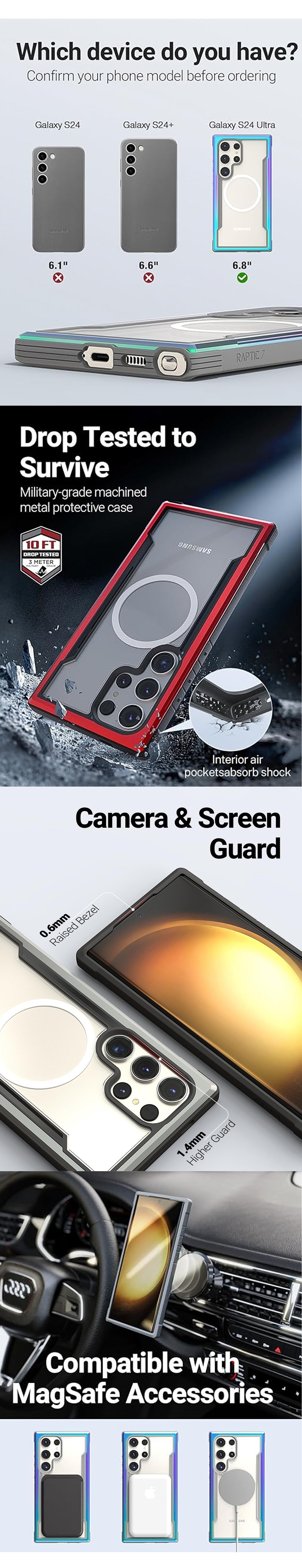 X-Doria Defense Shield Magnetic Case for Samsung Galaxy S24 Ultra