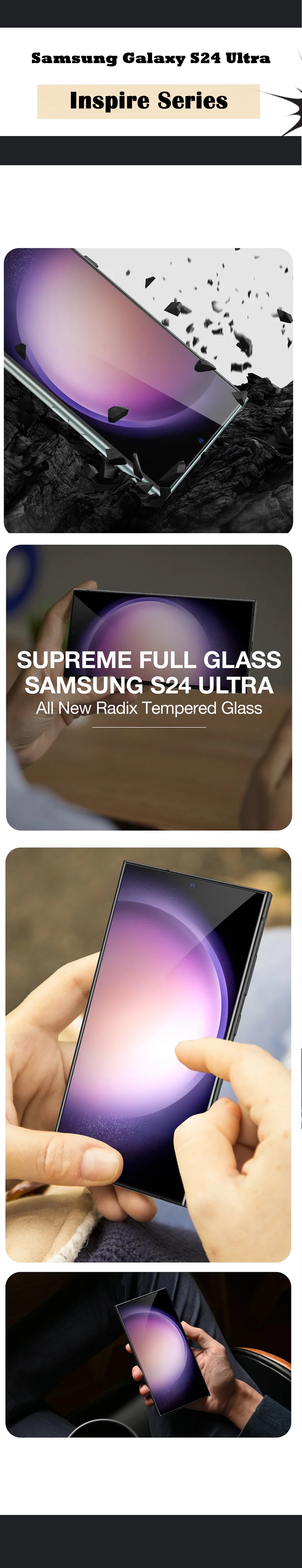 Amazingthing Radix Full Glass for Samsung Galaxy S24 Series - Clear