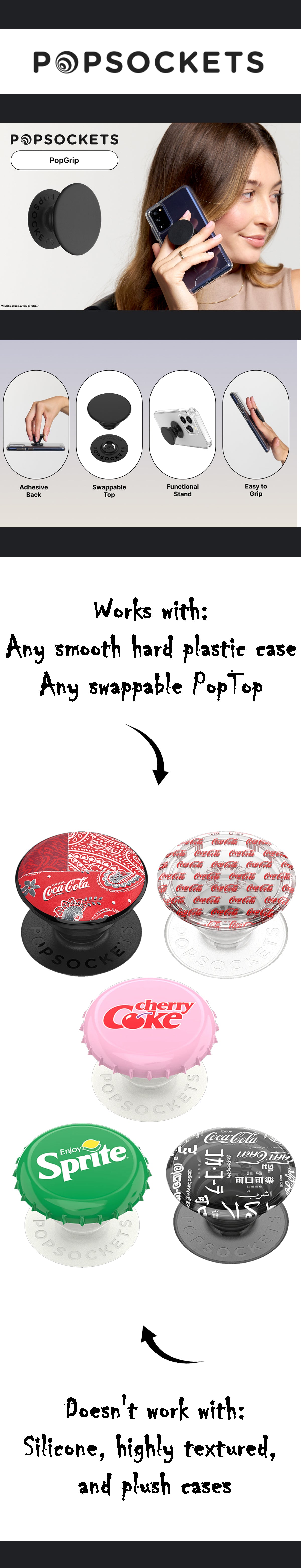 PopSockets Swappable Popgrip Licensed - Coca Cola / Sprite Series