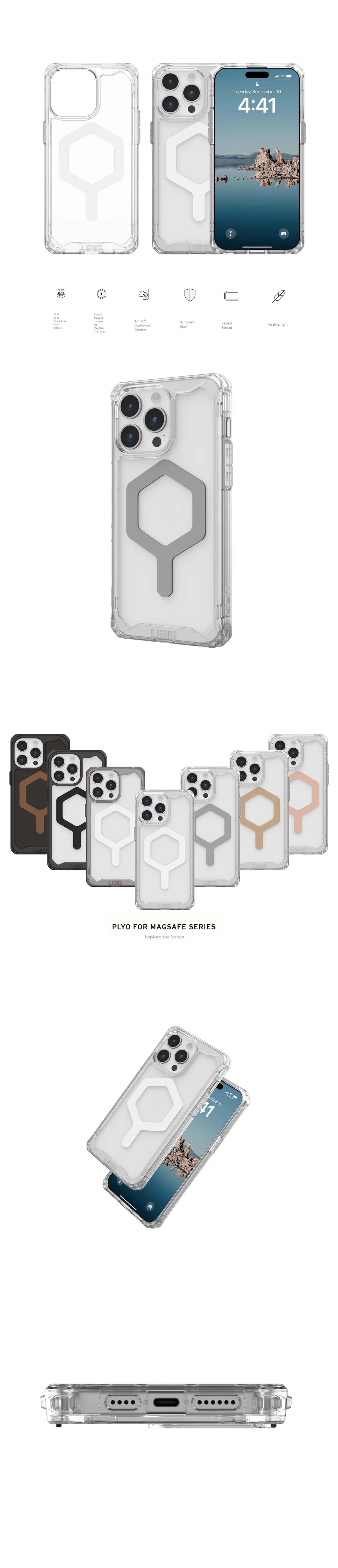 UAG Plyo Magsafe for iPhone 15 Series  -  MagSafe Compatible