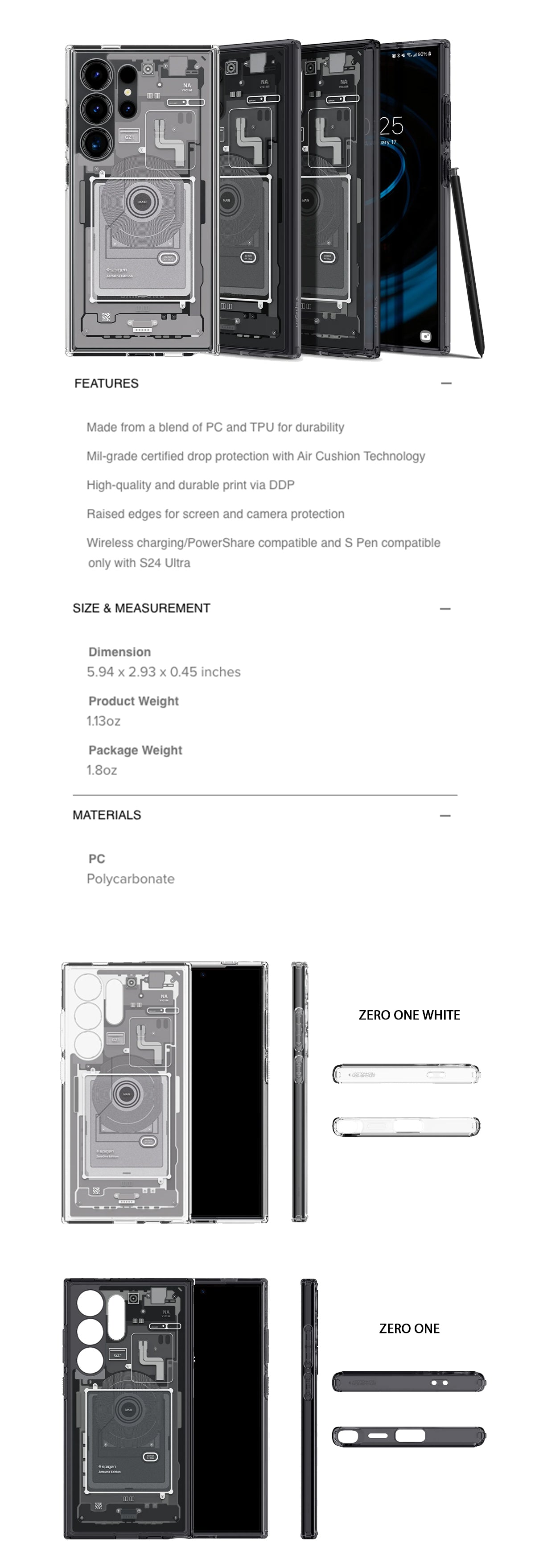 Spigen Ultra Hybrid Zero One for Samsung Galaxy S24 Series