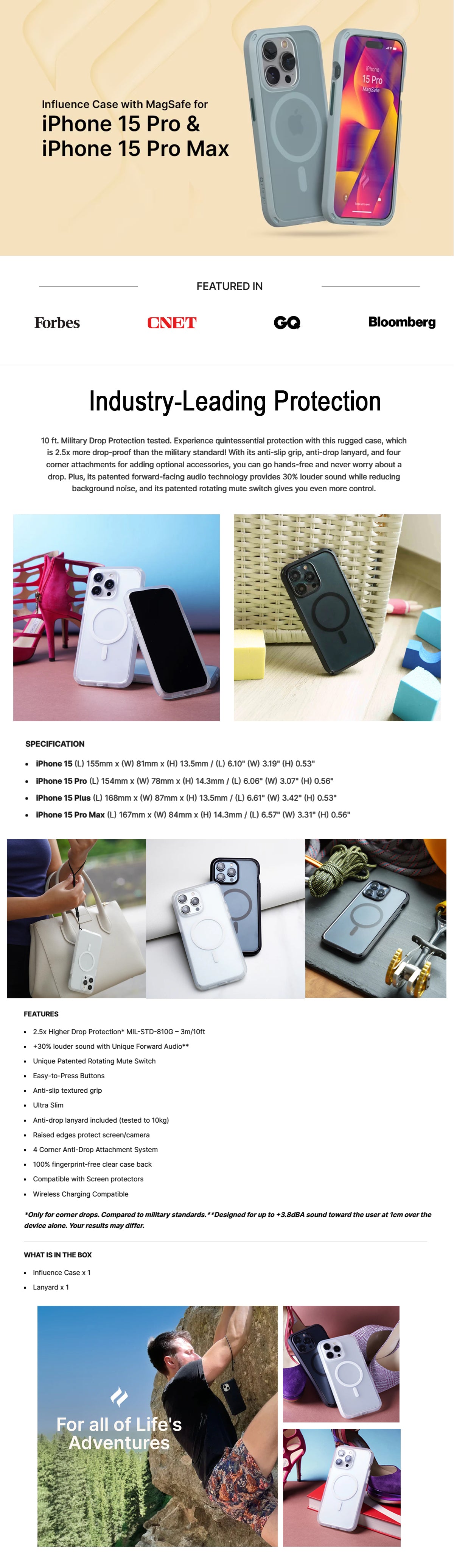 Catalyst Influence Case for iPhone 15 Series- MagSafe Compatible