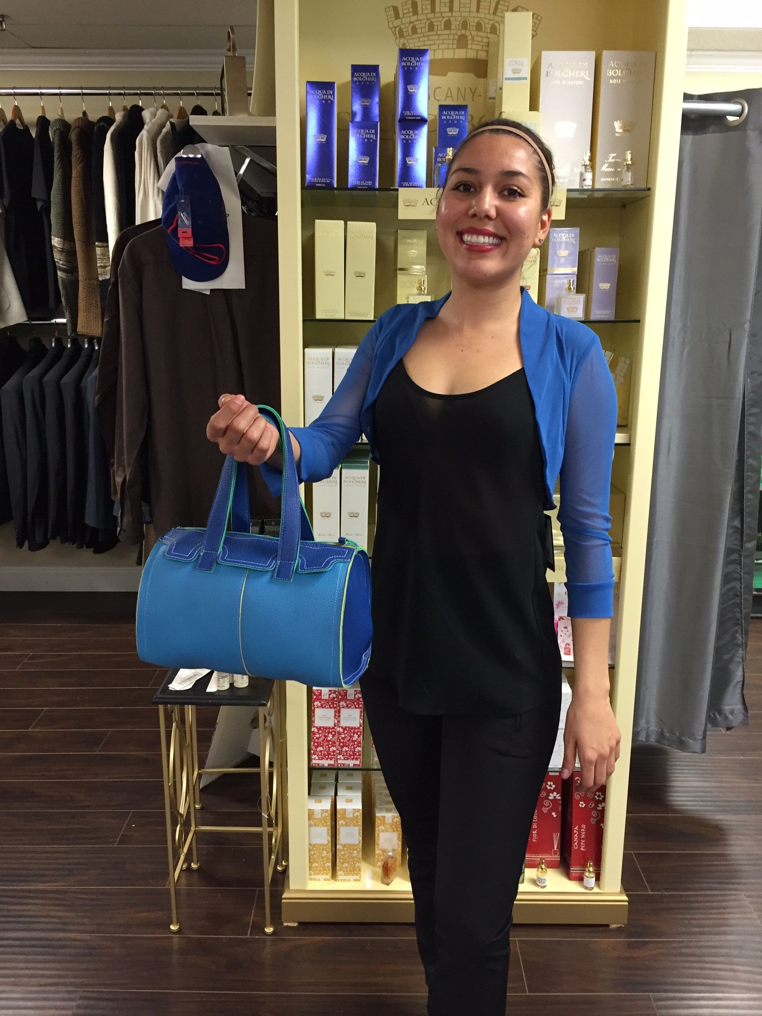 Bolero, Organza, blue - natural italian skincare www.MilanoCoronado.com - Navy Blue Bolero