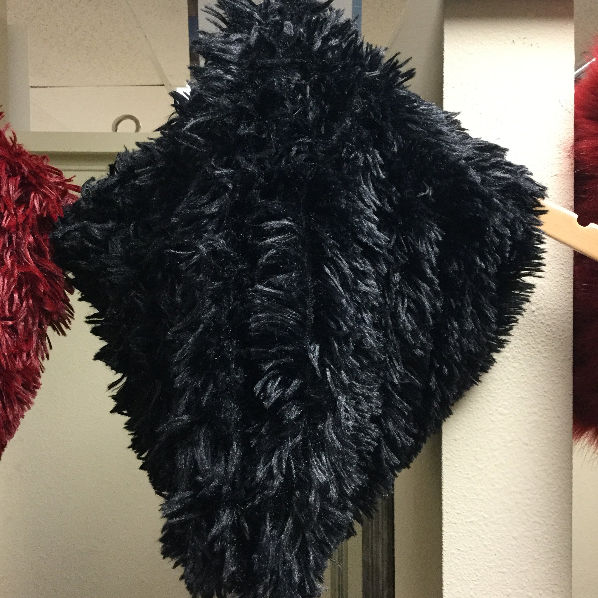 Collar, Black long chenille - natural italian skincare www.MilanoCoronado.com