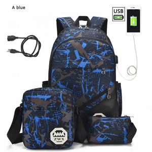 3pcs/set Male USB Backpacks - ClubShopex