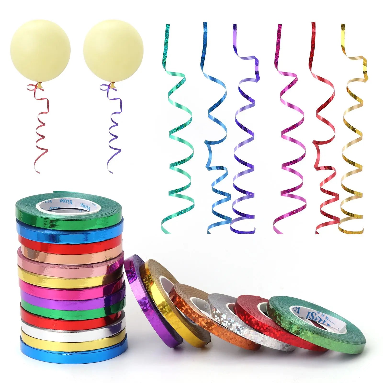 Laser Balloon Satin Ribbons