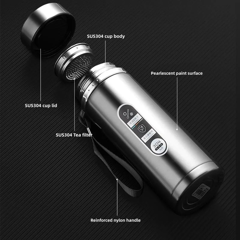 LED Temperature Display Thermos Bottle