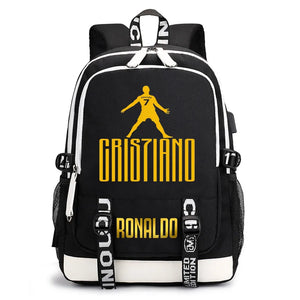 Ronaldo football player USB backpack - ClubShopex