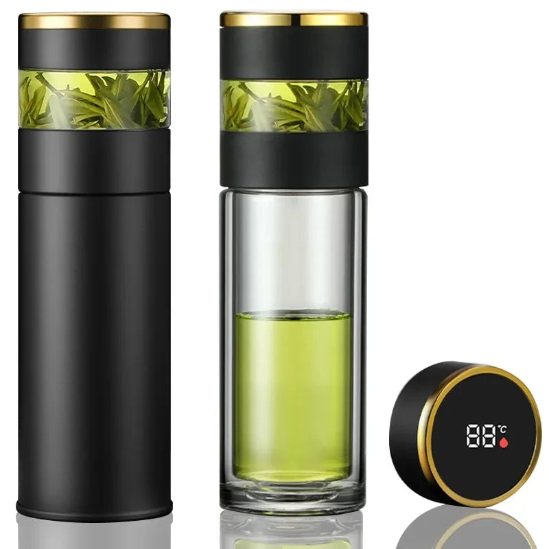 LED Display Tea Infuser Vacuum Flask