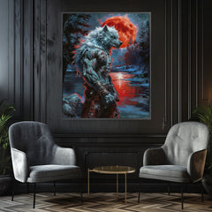 Blood Moon Lycanthrope Canvas Living Room