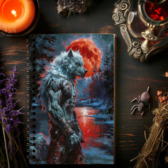 Blood Moon Lycanthrope Spiral Notebook