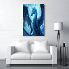 Blue Frost Dragon Canvas 1