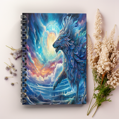 Cosmic Wolf Spiral Notebook