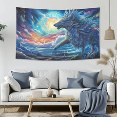 Cosmic Wolf Tapestry