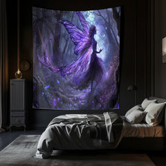 Forest Luminescence Tapestry Bedroom