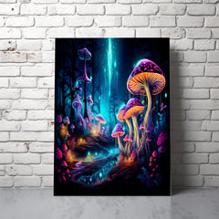 Luminous Mushrooms Canvas
