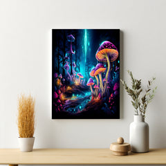 Luminous Mushrooms Canvas
