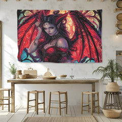 Scarlet Succubus Tapestry