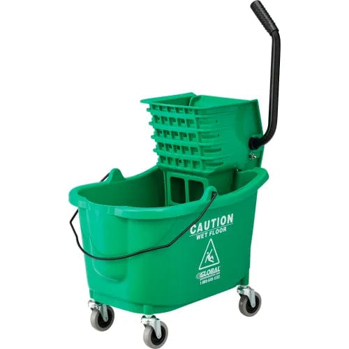Mop Bucket And Wringer Combo 38 Qt., Side Press, Green