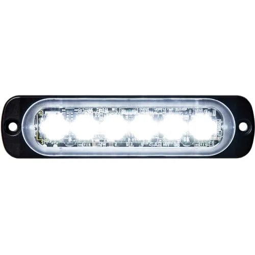 LED Rectangular Clear Low Profile Strobe Light 12V - 6 LEDs - 8891901