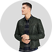 Men Green Leather Jacket