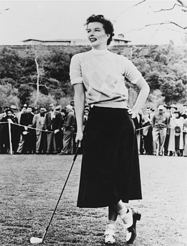 Katherine Hepburn 1952 playing golf