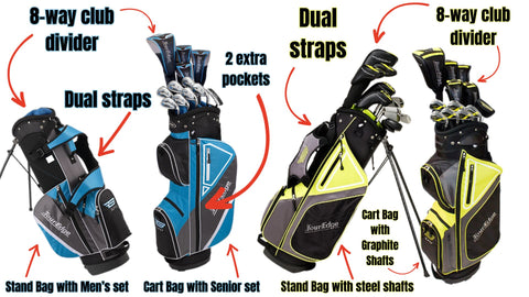 Tour Edge Bazooka 370 vs Bazooka 470 Golf Bags