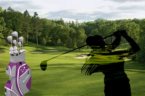 Tour Edge Lady Edge Women's Complete Golf Set w/ Gray & Violet Cart Bag