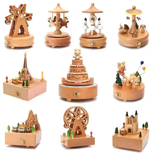 Wind Up Musical Box Wooden Music Box Wood Crafts - skipjackltd