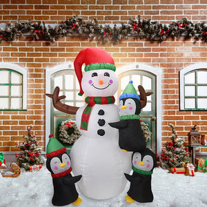 Snowman Decor LED Illuminated Christmas Inflatables - skipjackltd