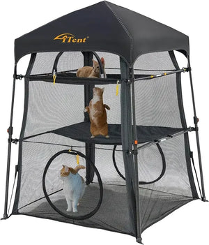 Cat Enclosure Kitten and Cat Tower Tent for Indoor and Outdoor,3 Tier - skipjackltd