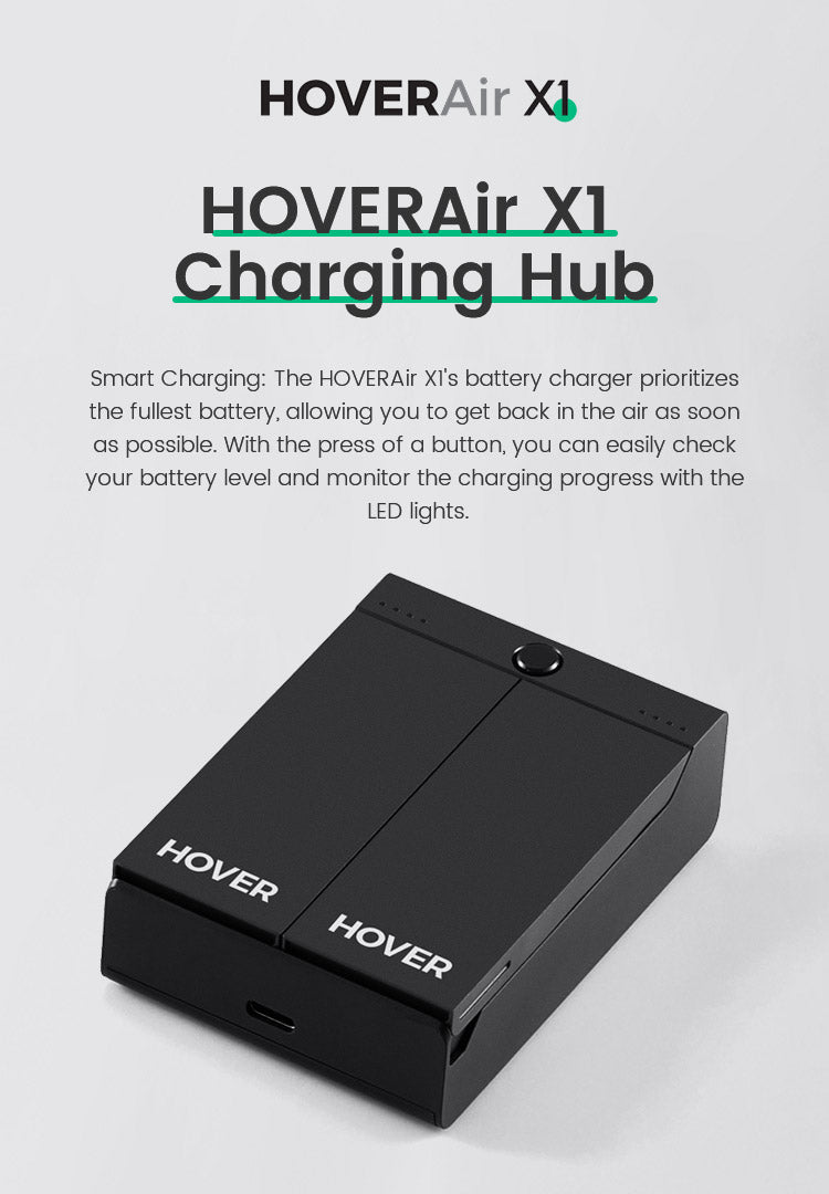 HOVERAir X1 Combo Self-Flying Camera Pocket Drone Battery Charger Charging  HUB 