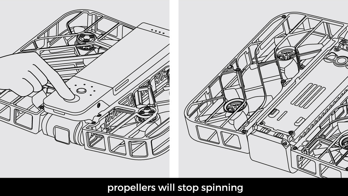 Introduction of how to stop propellers spinning