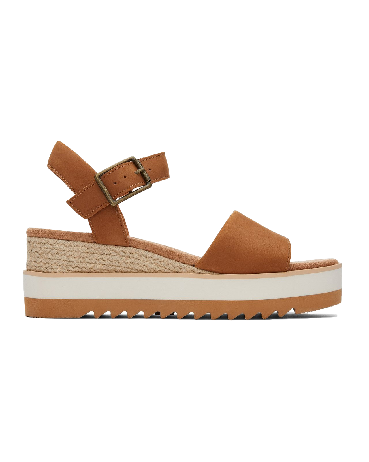 Diana Tan Leather Wedge Sandals in Tan