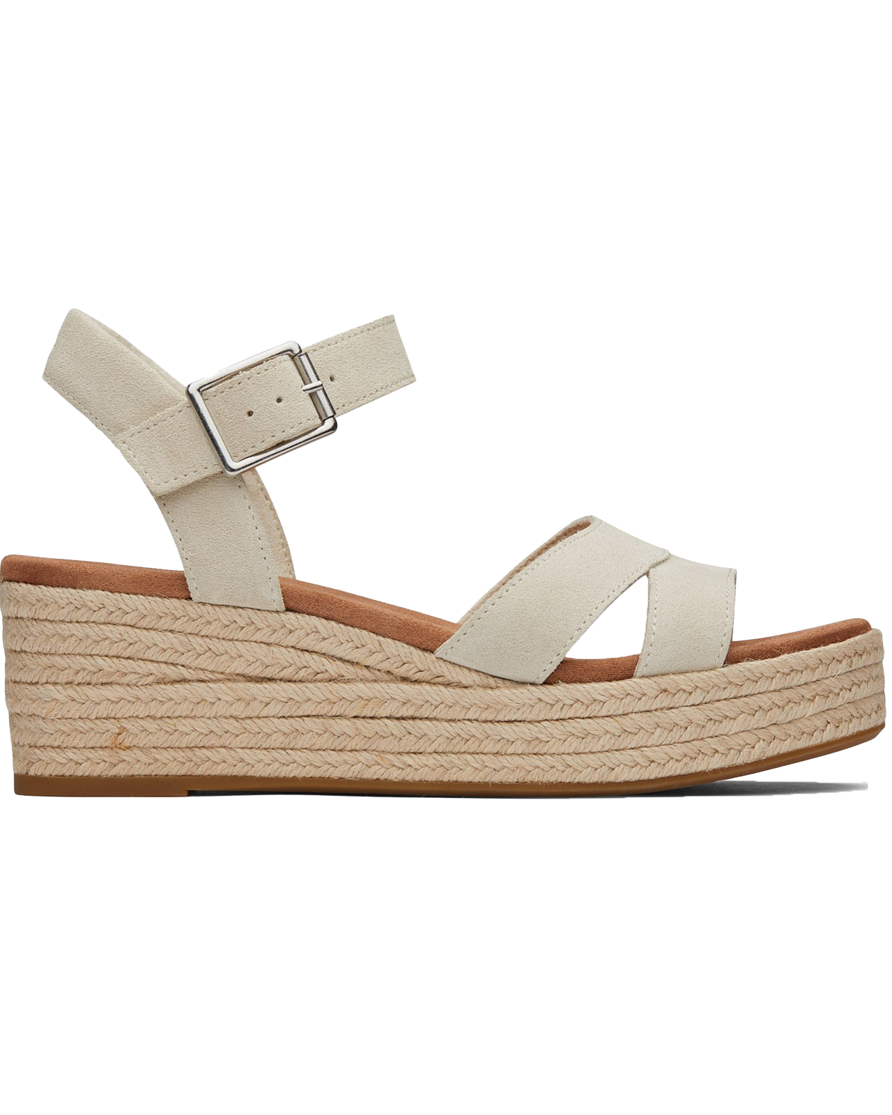 Audrey Espadrille Wedge Sandals in Fog