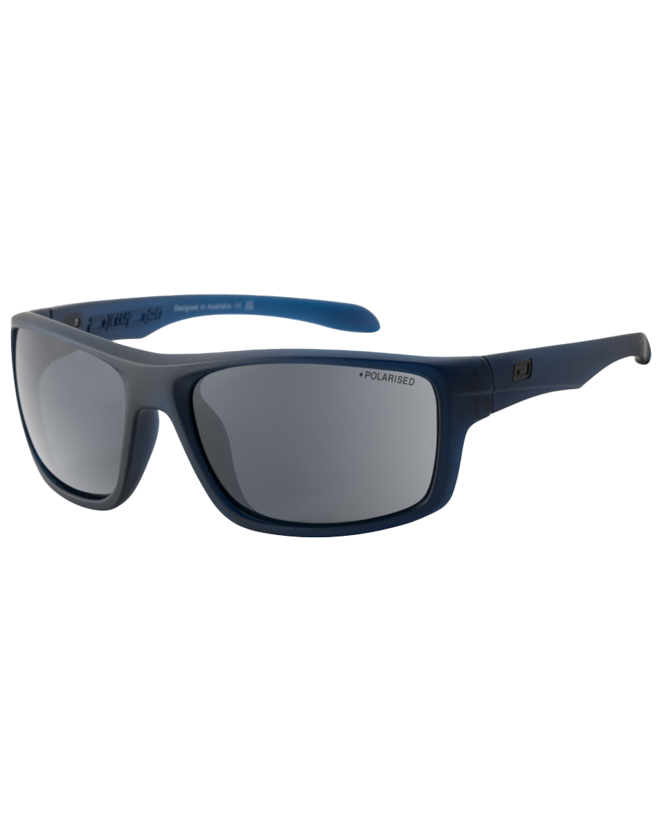 Axle Polarised Sunglasses in Satin Blue & Grey