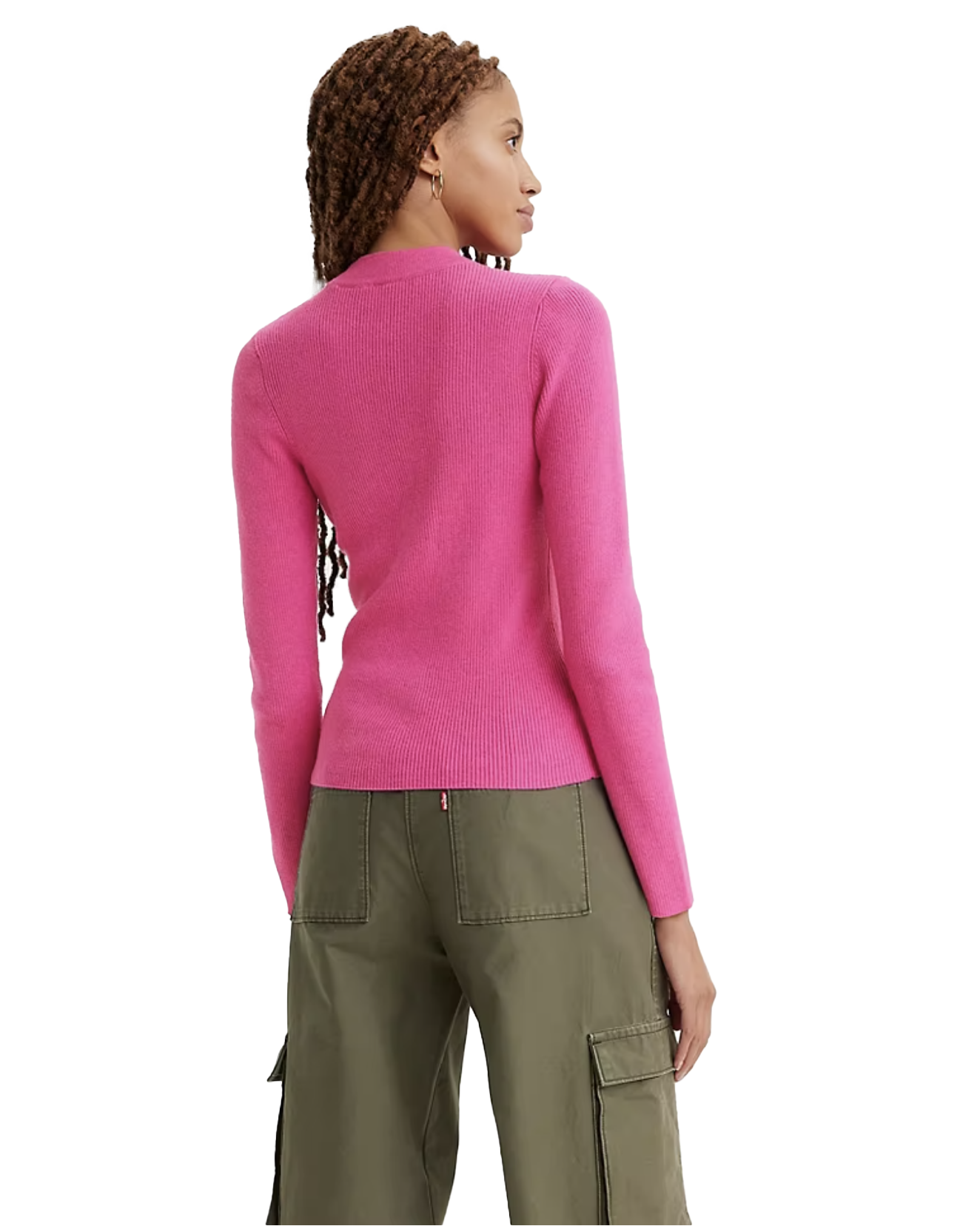 Crew Rib Sweatshirt in Rose Violet